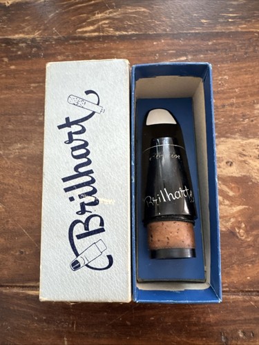 VINTAGE 40s BRILHART EBOLIN CLARINET MOUTHPIECE 4 TIP OPENING WITH ORIGINAL BOX