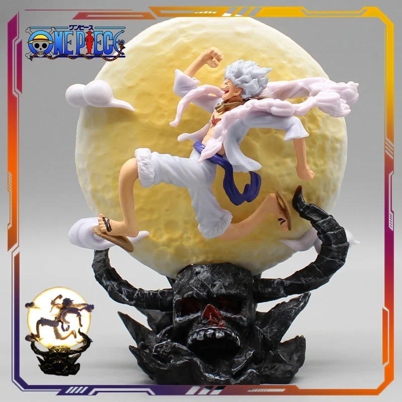 Figura Luffy Gear 5 Luna 14cm One Piece PVC Estatua Anime Collection
