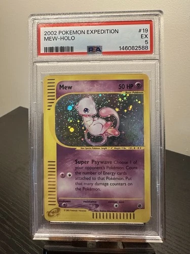 Mew Holo 19/165 Expedition Pokemon PSA 5 EX