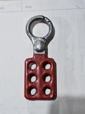 heavy-duty lockout hasp used for Lockout/Tagout (LOTO) safety procedures
