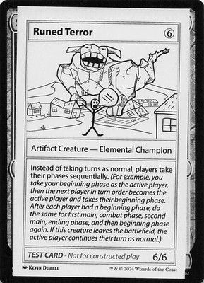Runed Terror S Mystery Booster 2 Playtest Cards  NM