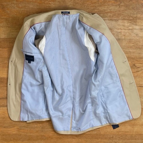 Tommy Hilfiger Blazer Boys Size 18 NWT Beige/Khaki Cotton Sport Coat Suit Jacket - Picture 4 of 4