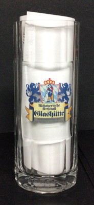 Glashutte SOHM Beer Stein, Glass Paneled 0.5L thickness, Germany