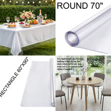 Multipurpose Vinyl Clear Heavy Duty Transparent Tablecloth Surfaces Protector