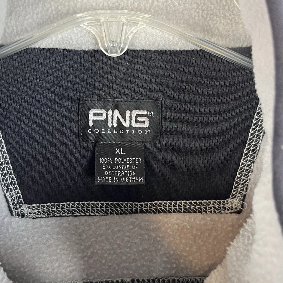 Ping Golf Collection Men’s Full Zip Fleece Golf Vest Beige XL - Image 2 of 4