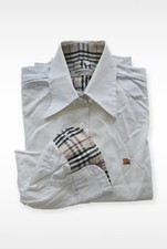 Burberry London Camicia Donna Check Beige Originale Shirt Nova Check Taglia S