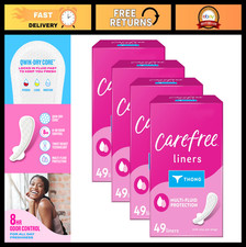 Unscented Panty Liners for Women, Thong Liners, Daily Use, 196ct (4 Packs)