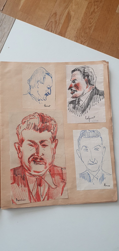 Lot 23 Caricatures dessin 1940 à 1942 Louis Lemonnier - Imagen 6 de 11