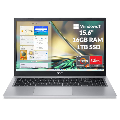 Acer Aspire 3-15.6" Laptop AMD Ryzen 5 7520 2.8GHz 16GB RAM 1TB SSD Refurbished