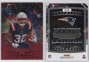 2025 Panini Origins Rookies Holo Red /299 TreVeyon Henderson #105 Rookie RC