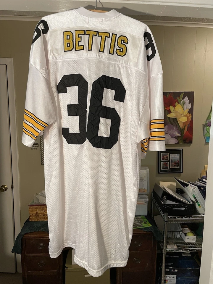 Camiseta Jerome Bettis 2005 Steelers Mitchell & Ness Throwbacks autêntica - Imagem 4 de 4