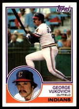 George Vukovich 1983 Topps Traded #122T Indians MLB READ FREE SHIP AutographDen