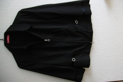 Kurz-Jacke von apriori /Escada  Gr 40 total schwarz  Strass-Zipper + -Details