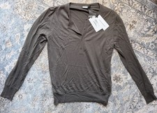 CAMISA JERSEY HENLEY 100 % CACHEMIR BEBÉ TOMAS MAIER PARA HOMBRE NUEVA CON ETIQUETAS RARA VENTA AL POR MENOR $2,700