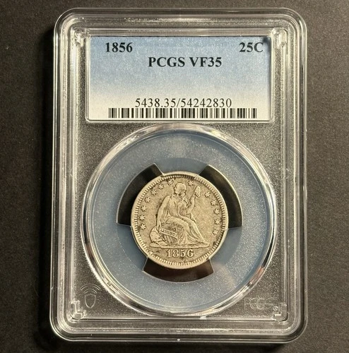 1856 Seated Liberty Quarter — PCGS VF35 Original Surfaces 🔥