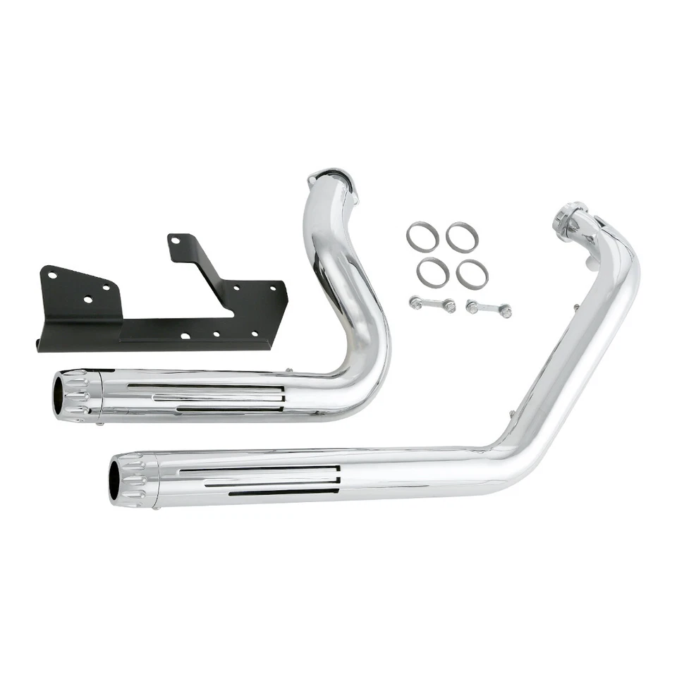 Exhaust Mufflers Pipes Chrome Fit For Harley Sportster 883 XL883 2004-2013 2012 - Image 3 of 4