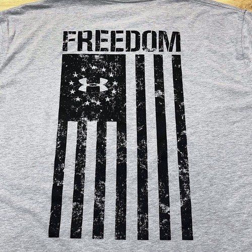 Under Armour Freedom T-Shirt Medium American Flag HeatGear Loose Fit - Bild 11 von 13