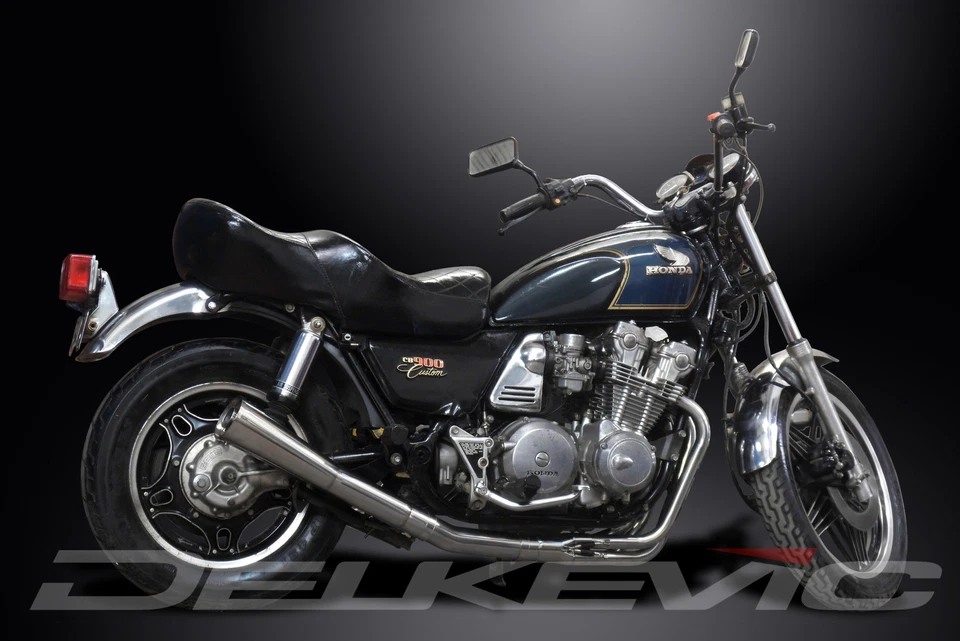 Silenciador megáfono escape acero inoxidable 4-1 Delkevic Honda CB900C CB1000C 1980-1983 Foto 4 de 4