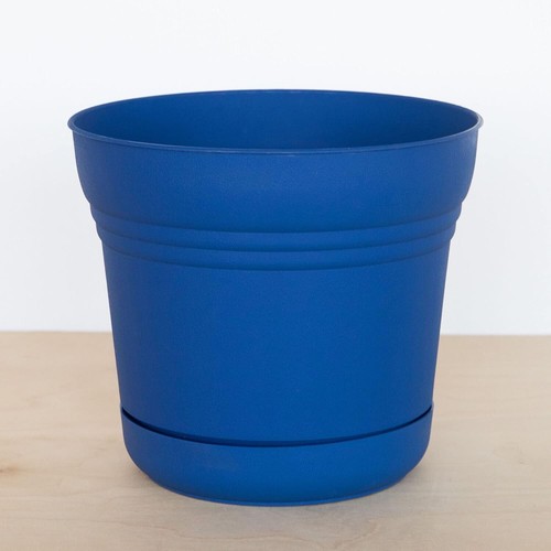 Bloem SP1433 12.8'' H x 14.5'' Dia. Plastic Saturn Planter Blue (6-PACK) - Picture 6 of 7