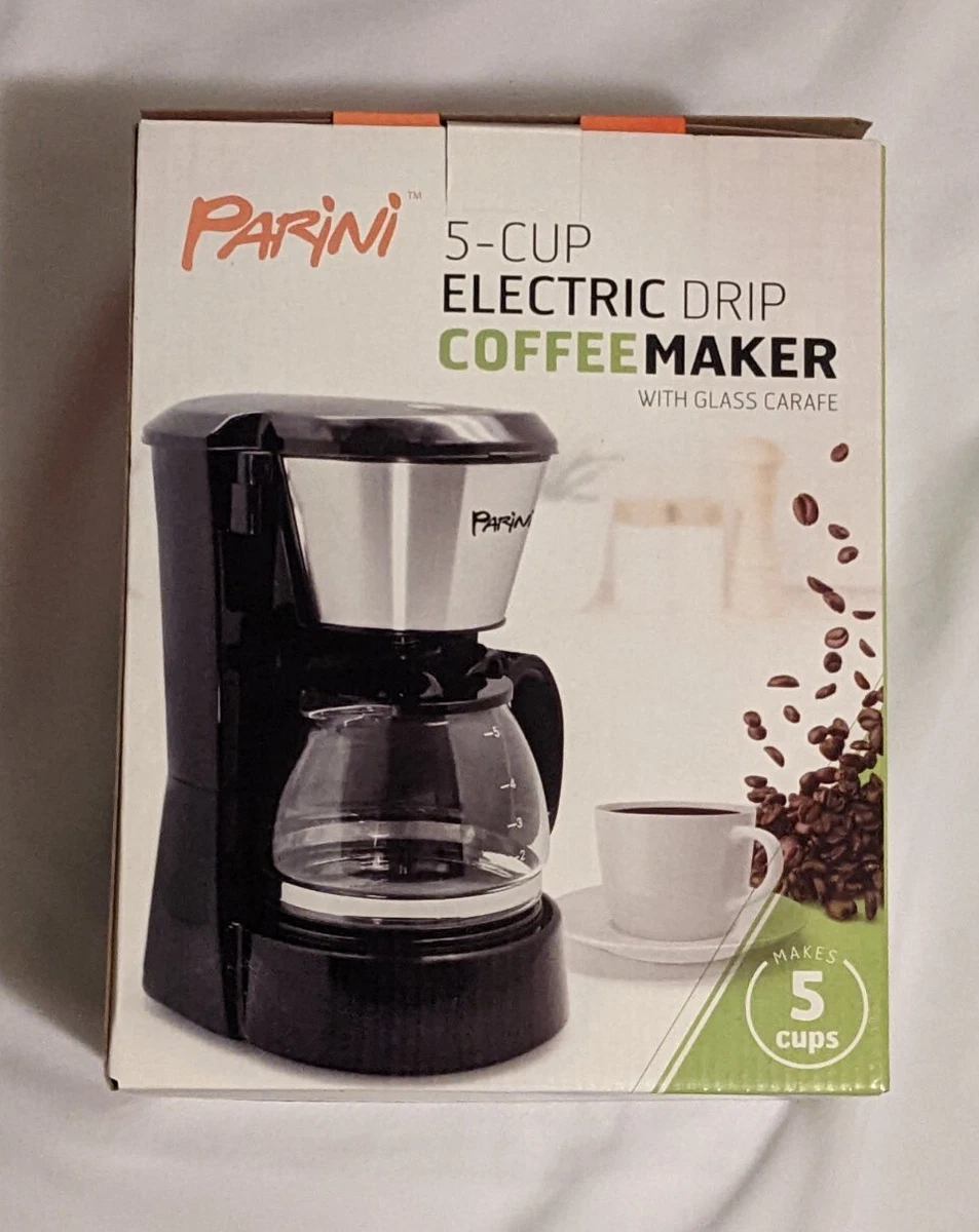 Parini 5-Cup Compact Drip Coffee Maker NEW