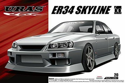 Aoshima Nissan Uras Er34 Skyline 25gt T 01 Plastic Model Kit From Japan New Ebay