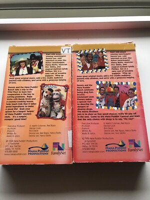 The Nana Puddin Show VHS 2 Tape Lot, Cooperation Ranch, Red Ribbon