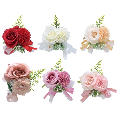 Bracelet Hand Flower Wrist Corsage Beautiful Bridesmaid Sisters Wedding PartyOpe