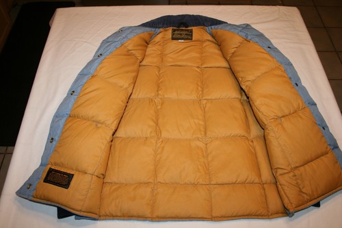 Vtg Womens EDDIE BAUER PUFFY QUILTED DOWN PARKA JACKET Green Puffer L - Picture 3 of 10
