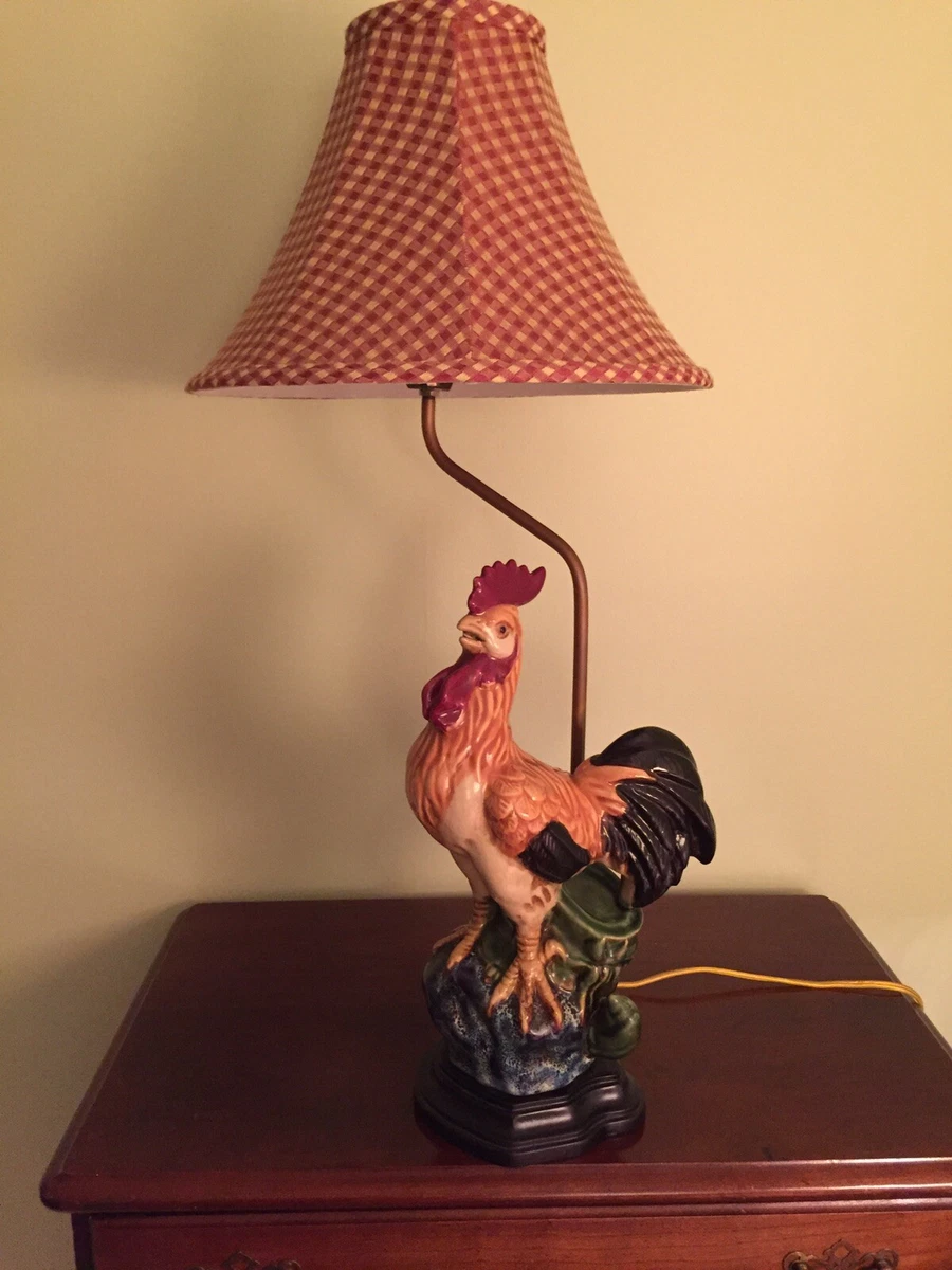 Vintage rooster cheap table lamps
