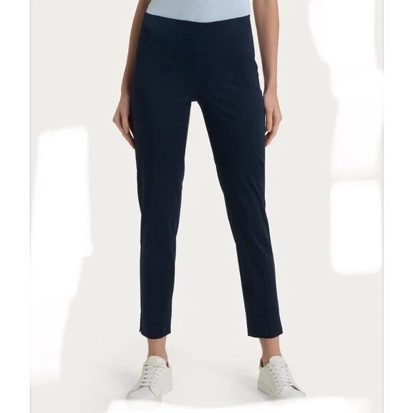 Ragno Womens Capri pants with slits in Satin Power - Bleu Size 7 (35”waist)