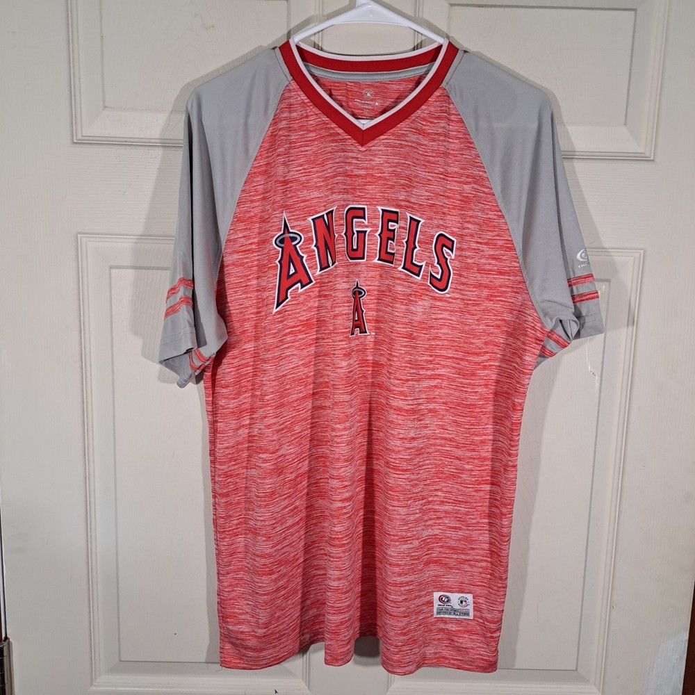 Angels T-Shirt Mens Size Large Red White Black Gray Genuine Merchandise True Fan