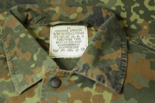 CAMICIA MIMETICA MILITARE TEDESCA Gr.7 \ FLECKTARN - Foto 3 di 3