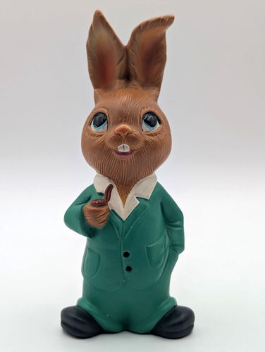 (Pair) of Vintage 7" Tall Mid-Century Easter Bunny Figurines - Made in Japan - Picture 2 of 7