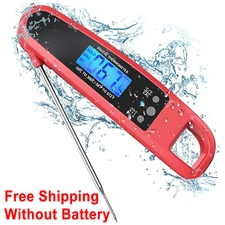 Instant Read Meat Thermometer for Kitchen Cooking,Digital Food thermometer Red