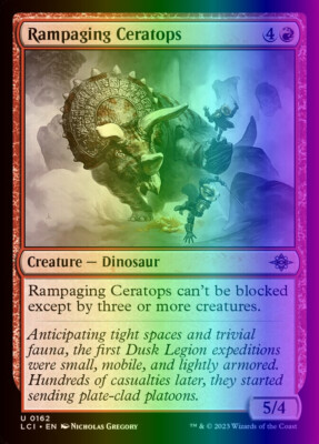 MTG Rampaging Ceratops (162/535) The Lost Caverns of Ixalan LP FOIL