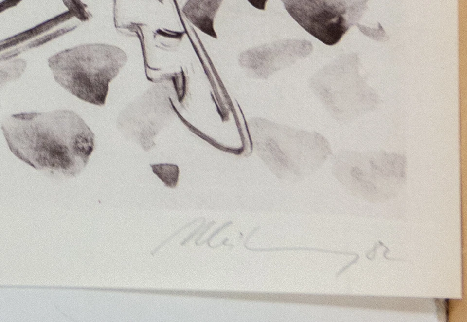 Helge Leiberg: Offstlithografie handsign. num. 100 Ex. dat.1982 - Bild 3 von 3