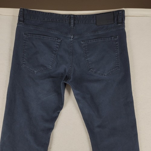 Hugo Boss Maine Jeans Mens 37x31 Blue Regular Fit Stretch Straight Mid Rise - Picture 8 of 14