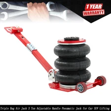 Triple Bag Air Jack 3 Ton Adjustable Handle Pneumatic Jack For Car SUV Lifting