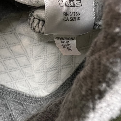 Felpa con cappuccio Maurices taglia media grigia floreale trapuntata asimmetrica collo zip - Foto 4 di 6