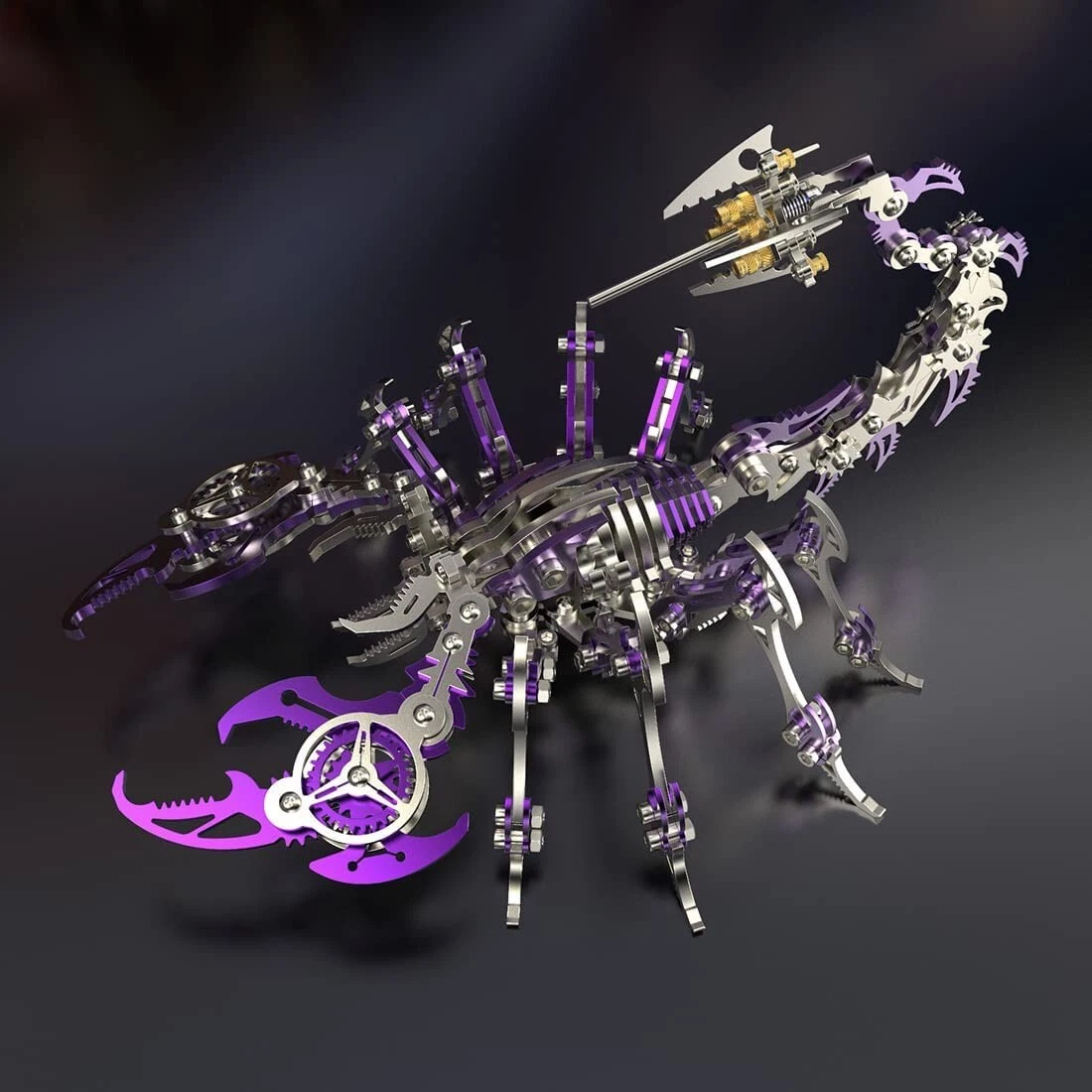 3D Metal Puzzle Purple Scorpion DIY Build With Tool Model Kits for  Adults,Teens