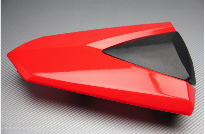 Cache selle passager MT03 rouge en ABS rigide aérodynamique clipsable - 2