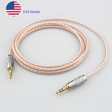 3.5mm Male Plug 8 Cores 7N OCC Copper Silver Plated Upgrade Cable HIFI Aux Cable