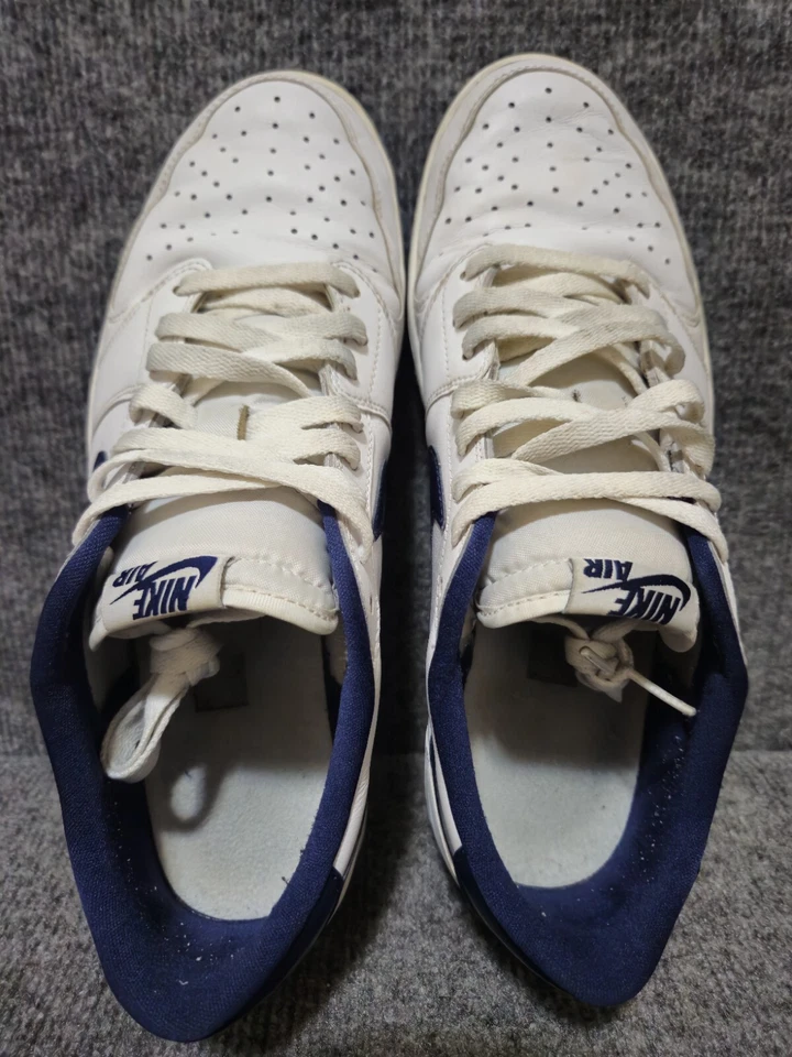 Nike Air Jordan 1 Retro Bajo OG Blanco Medianoche Azul Marino Talla 11.5 Foto 4 de 4