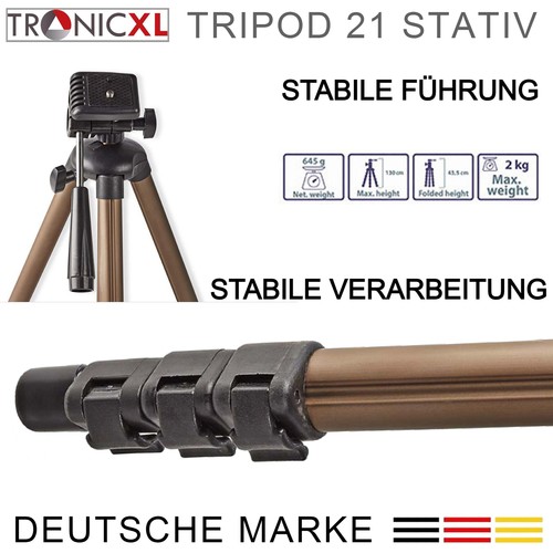 Trépied d'appareil photo 360° reflex numérique aluminium 130 cm par exemple pour Fuji Fujifilm X-T3 AC-9X - Photo 6/7