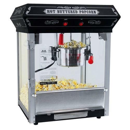 FunTime FT421CB 4oz Black Bar Table Top Popcorn Popper Maker Machine - Picture 1 of 12