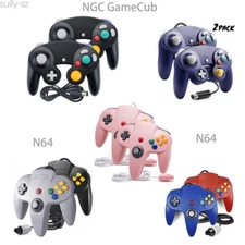 2Pack NGC Controller for Gamecube N64 Gamepad For N64Game Pad Joystick