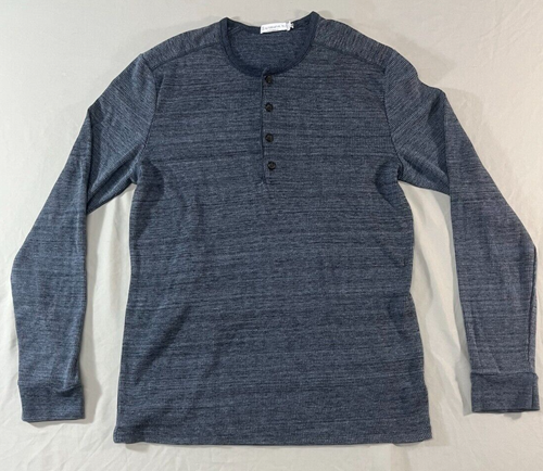 Alternative Man Size Large Pullover 1/4 Button Up Long Sleeve Sweater