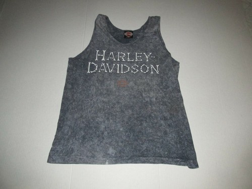 Vintage Harley Davidson Motorcycle Bad To The Bone New York City Tank Top Sz L - Picture 2 of 5