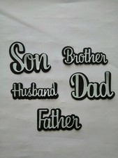 10 pce Son Dad Father Husband Brother family words cutting die set UK fast post