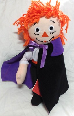 NEW 2001 Raggedy ANDY Vampire Dracula Costume Doll - 15'' Applause Hasbro Doll